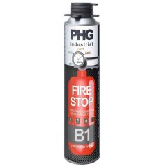 Профессиональная огнестойкая монтажная пена PHG Industrial B1 FireStop всесезонная (выход 65 л) 1000 мл