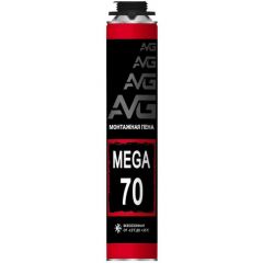 Пена монтажная AVG (АВГ) 70 Mega профессиональная всесезонная (выход 70 л) 850 мл