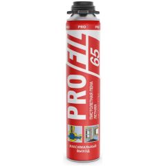 Пена монтажная Profil (Профиль) 65 Pro пистолетная светло-желтая летняя (выход 65 л) 820 мл