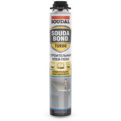 Клей-пена строительная пистолетная Soudal (Соудал) Soudabond Turbo летняя формула светло-желтый 750 мл
