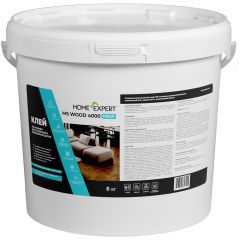 Клей для ПВХ и SPC покрытий Home Exper MS Wood 4000 Prof (Хоум Эксперт МС Вуд 4000 Проф) однокомпонентный 1к ПУ (1k PU) 6 кг 20675