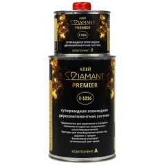 Клей двухкомпонентный эпоксидный Диамант (Diamant) Premier E-1016 База А+B 1 кг