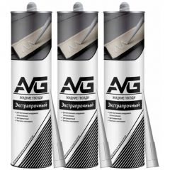 Жидкие гвозди AVG (АВГ) экстрапрочный прозрачный 3 шт. 280 мл