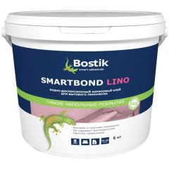 Клей для укладки бытовых ПВХ покрытий Bostik (Бостик) Smartbond Lino акриловый однокомпонентный 6 кг