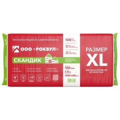 Утеплитель Rockwool Лайт Баттс Скандик 1200х600х100 мм 6 шт (30 кг/м3; 0,43 м3; 4,32 м2)