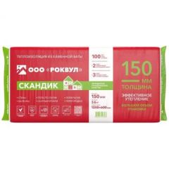 Утеплитель Rockwool Лайт Баттс Скандик 1200х600х150 мм 5 шт (32 кг/м3; 0,54 м3; 3,6 м2)