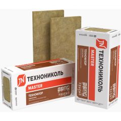 Базальтовая вата Технониколь Master Технофлор Стандарт 1200х600х100 мм, 3 шт (99-121 кг/м3; 0.216 м3; 2.16 м2)