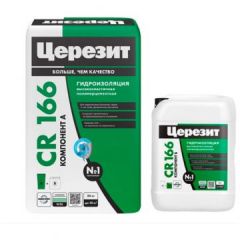 Масса гидроизоляционная двухкомпонентная Ceresit (Церезит) CR 166 (компоненты А и Б) 34 кг