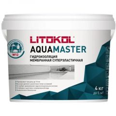 Гидроизоляционный состав Litokol (Литокол) Aquamaster светло-серый 4 кг