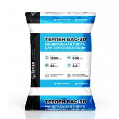 Плита звукоизоляционная Acoustic Plus (Акустик Плюс) Терлен Бас-30 1200х600х30 мм 5 шт. (3,6 м2), арт 182