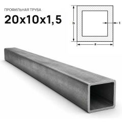Труба стальная профильная ГК Демидов (GK Demidov) 20х10х1,5 мм (м.п.)
