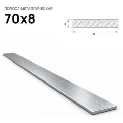 Полоса стальная горячекатаная Северсталь (Severstal) 70х8 мм (м.п.)