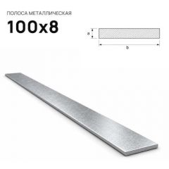 Полоса стальная горячекатаная Северсталь (Severstal) 100х8 мм (м.п.)