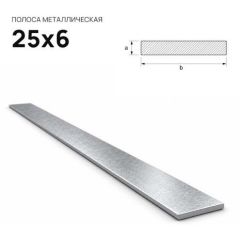 Полоса стальная горячекатаная Северсталь (Severstal) 25х6 мм (м.п.)