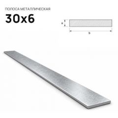 Полоса стальная горячекатаная Северсталь (Severstal) 30х6 мм (м.п.)