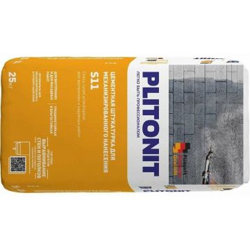Штукатурка цементная Plitonit (Плитонит) S11 для механизированного и ручного нанесения 25 кг