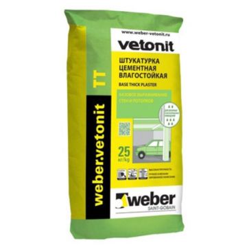 Штукатурка цементная Weber-Vetonit (Ветонит) TT легкая серый 25 кг