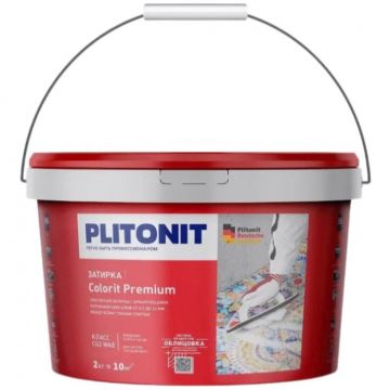 Затирка Plitonit (Плитонит) Colorit Premium эластичная биоцидная белая 2 кг