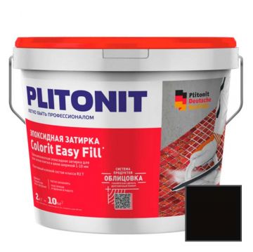 Затирка Plitonit (Плитонит) Colorit Easy Fill 3-компонентная эпоксидная черный 2 кг