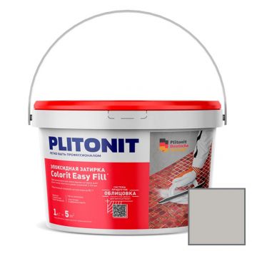 Затирка Plitonit (Плитонит) Colorit Easy Fill 3-компонентная эпоксидная серебристо-серый 1 кг