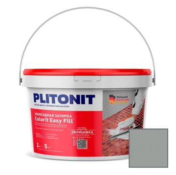 Затирка Plitonit (Плитонит) Colorit Easy Fill 3-компонентная эпоксидная серый 1 кг