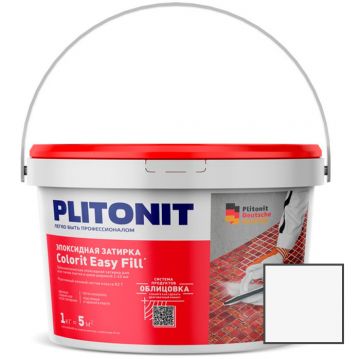 Затирка Plitonit (Плитонит) Colorit Easy Fill 3-компонентная эпоксидная молочно-белый 1 кг