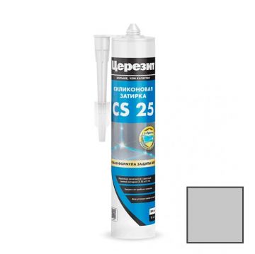 Затирка силиконовая Ceresit (Церезит) CS 25 серебристо-серая № 04 0,28 л