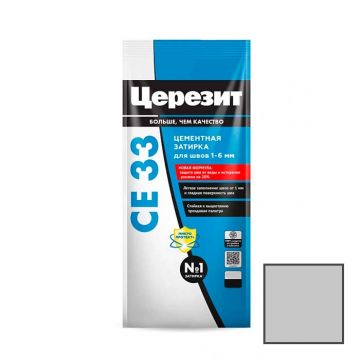 Затирка цементная Ceresit (Церезит) CE 33 Super серебристо-серая №04 2 кг