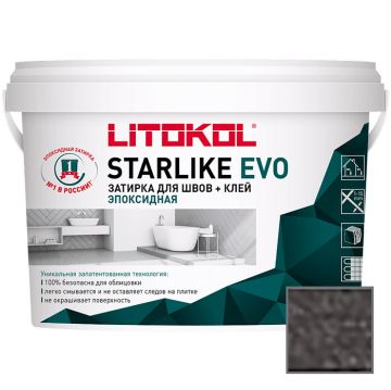 Затирка эпоксидная Litokol Starlike Evo S.140 Nero Grafite 5 кг