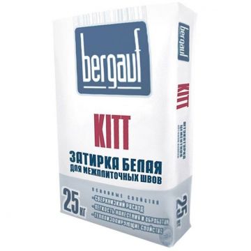 Затирка для межплиточных швов Bergauf (Бергауф) Kitt белая 25 кг