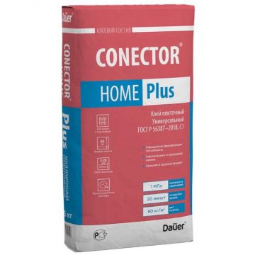 Клей для плитки Dauer (Дауэр) Conector Home Plus Универсальный серый (класс С1) 40 кг
