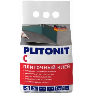 Клей для плитки по сложным основаниям Plitonit (Плитонит) С (класс С2ТЕ) 5 кг