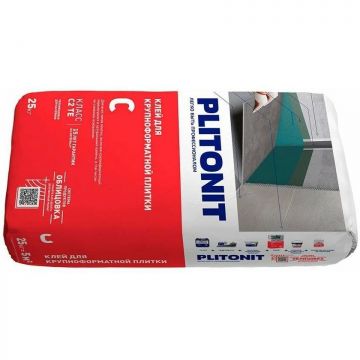Клей для плитки, керамогранита, камня Plitonit (Плитонит) С для облицовки сложных поверхностей серый класс С2 ТЕ 25 кг