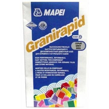 Клей для плитки Mapei Granirapid компонент А серый 25,5 кг