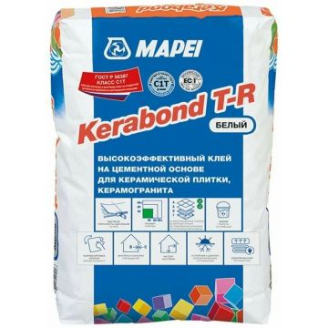 Клей для плитки Mapei Kerabond T-R белый 25 кг