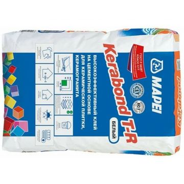 Клей для плитки Mapei Kerabond T-R белый 25 кг