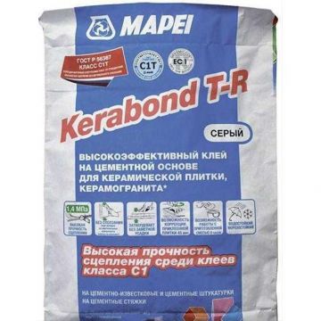Клей для плитки Mapei Kerabond T-R серый 25 кг