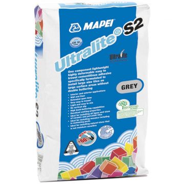 Клей для плитки Mapei Ultralite S2 серый 15 кг