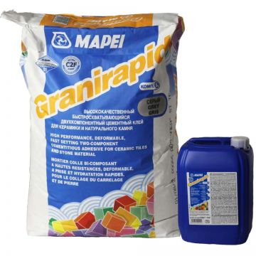 Клей для плитки Mapei Granirapid двухкомпонентный серый 30,5 кг