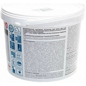 Реактивный двухкомпонентный клей для плитки эпоксидный Litokol Litoelastic Evo 5 кг