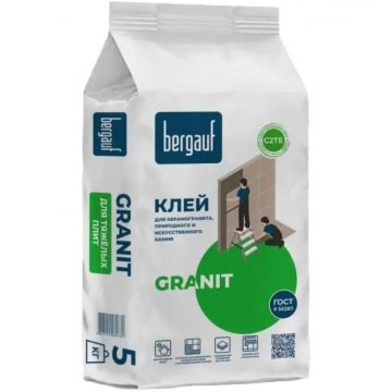 Клей для керамогранита, природного и искусственного камня Bergauf (Бергауф) Granit 5 кг