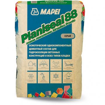 Гидроизоляция цементная Mapei Planiseal 88 (Idrosilex Pronto) серый 25 кг