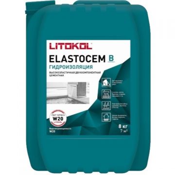 Гидроизоляция эластичная Litokol (Литокол) Elastocem двухкомпонентная компонент A и Б 32 кг