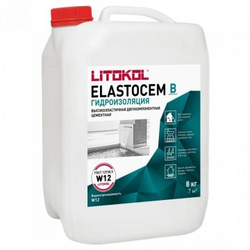 Гидроизоляция эластичная Litokol Elastocem двухкомпонентная компонент A и Б 32 кг