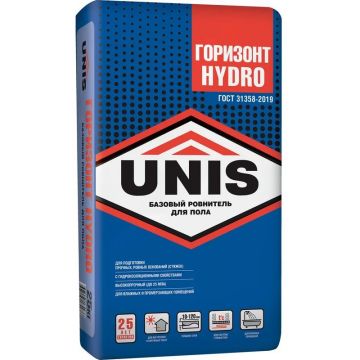 Универсальная смесь стяжка пола Юнис (Unis) Горизонт Hydro 25 кг