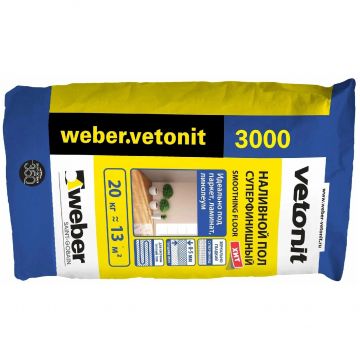 Универсальная смесь пол наливной Weber-Vetonit 3000 25 кг
