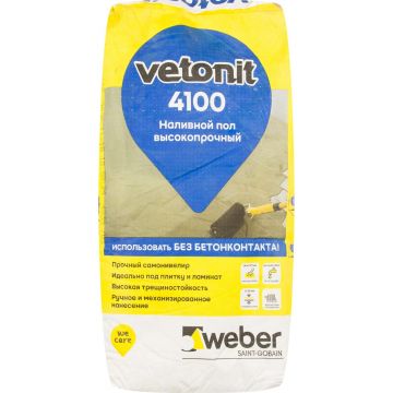 Универсальная смесь Самовыравнивающийся наливной пол Weber-Vetonit 4100 20 кг