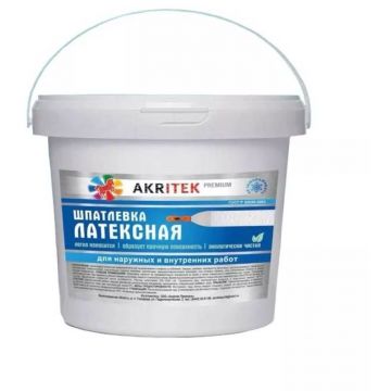 Шпатлевка готовая латексная Акритек (Akritek) 15кг