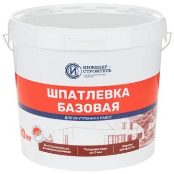 Шпатлевка готовая Инженер-Строитель базовая, 20 кг, 88903399