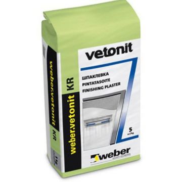 Шпатлевка финишная полимерная Weber-Vetonit (Ветонит) КР для стен и потолков белый 5 кг